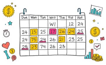 Use calendários para marcar datas de vencimento importantes
