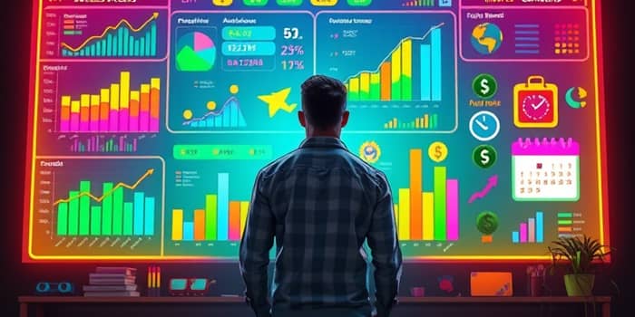 Acompanhe seu progresso financeiro por meio de metas visuais